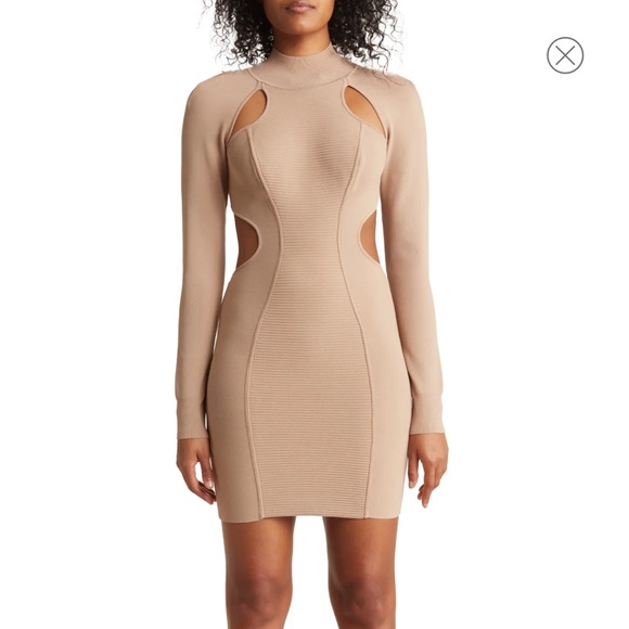 Herve Leger Dresses & Skirts - $1190 Herve Leger Ottoman Cutout Long Sleeve Minidress, small